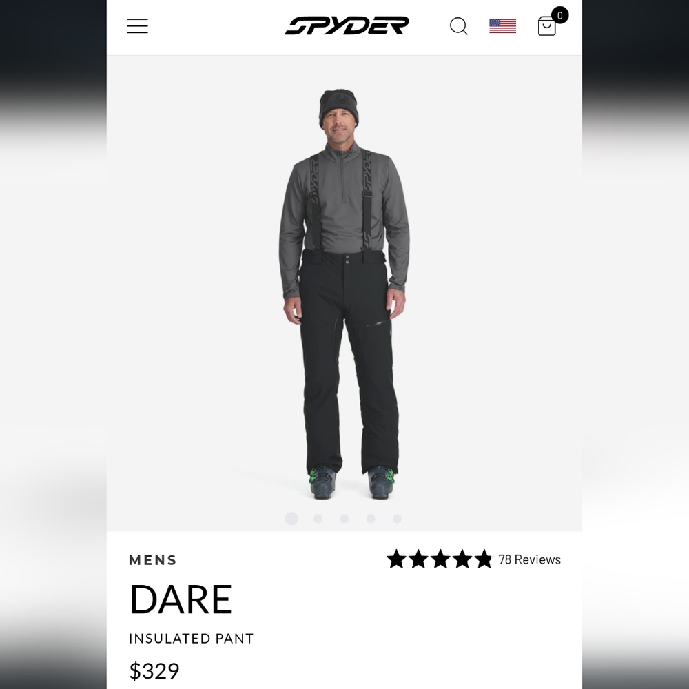 Spyder Dare Insulated Ski Pants XL